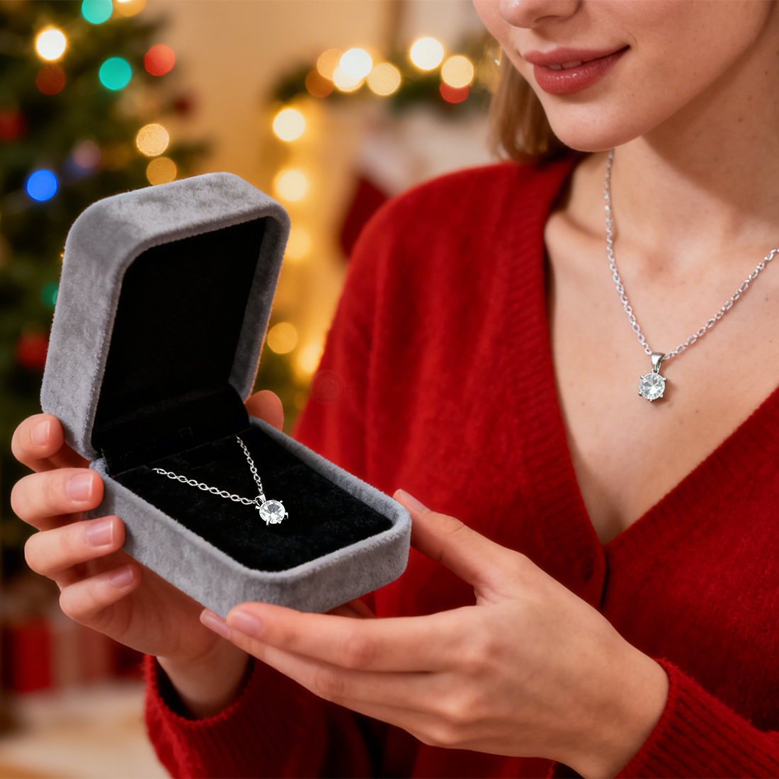 2CT Moissanite 925 Sterling Silver Necklaces for Women - Image 2