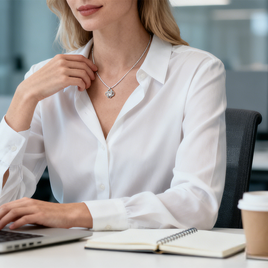 1.0CT Moissanite Fourleaf Clover 925 Sterling Silver Necklaces for Women - Image 5